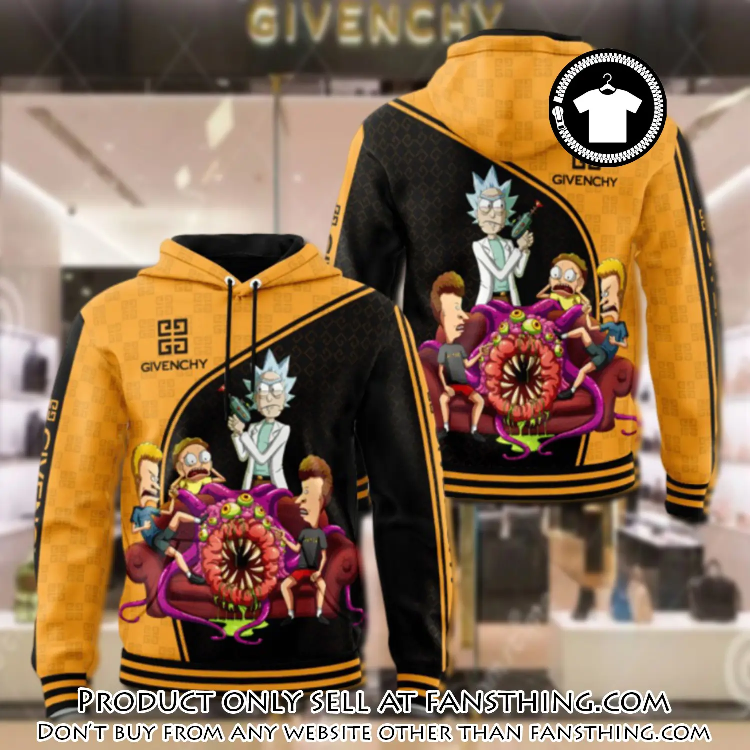 Givenchy rick and morty unisex hoodie luxury brand gifts  jh2010 fst5458869